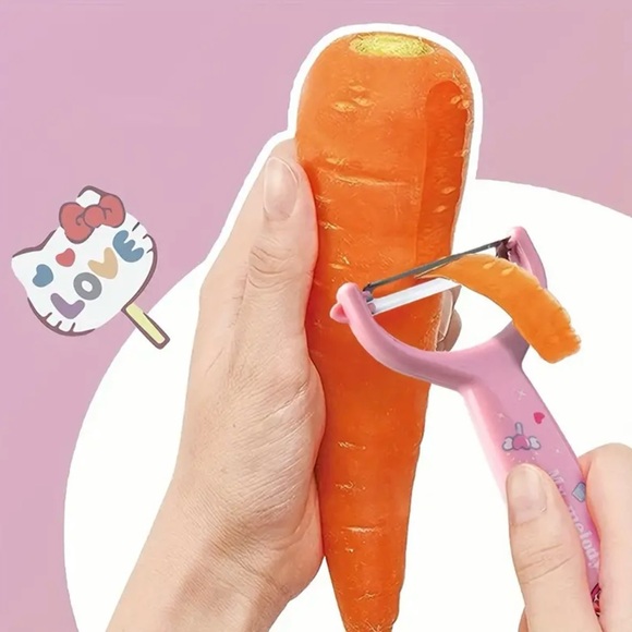 Sanrio Hello Kitty Stainless Steel Fruit Peeler Tool for Effortless Peeling - Picture 11 of 11